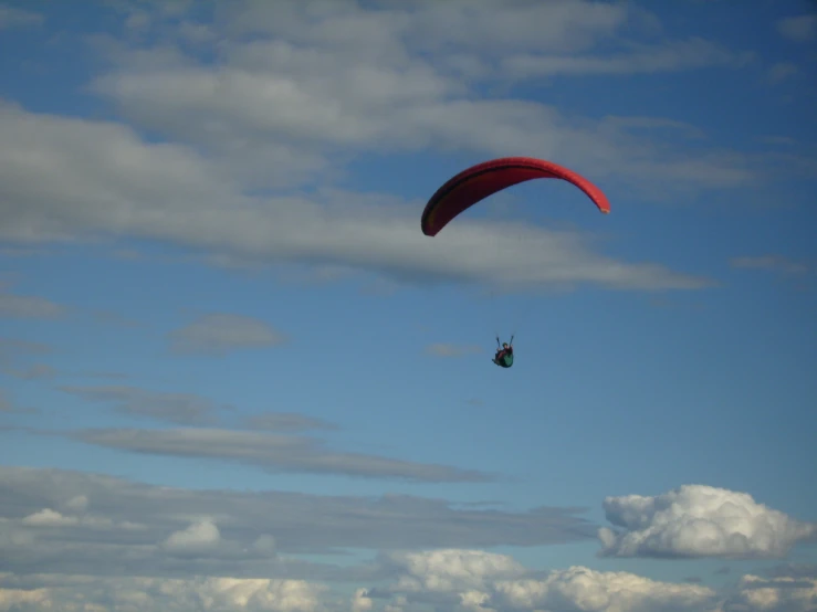 an image of a person parasailing high in the air