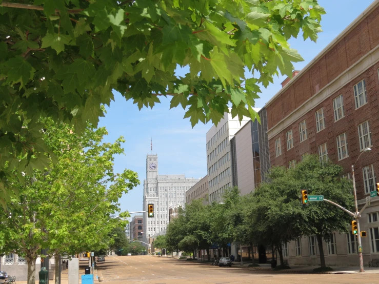 this is an image of a street in a city