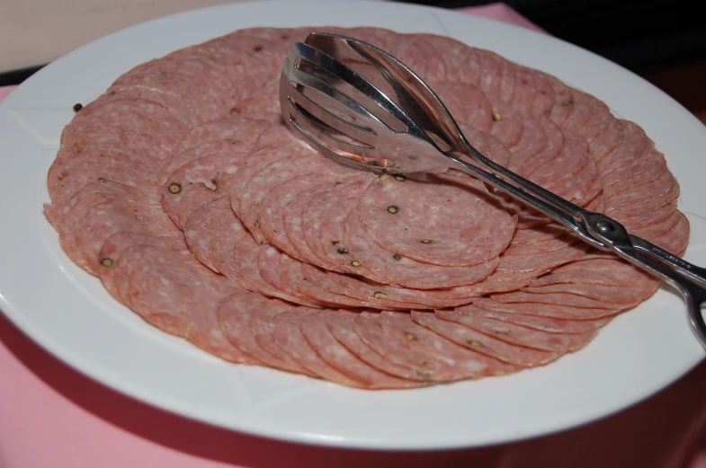 the food is served with a fork and a knife