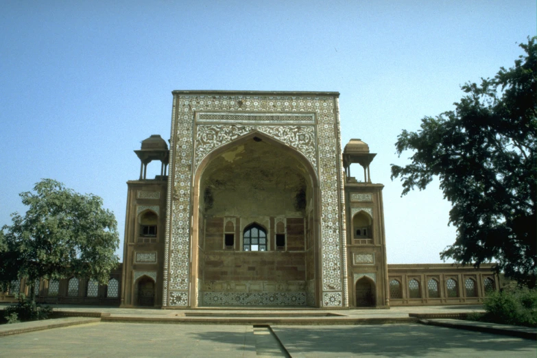 the large, ornate building has many small windows