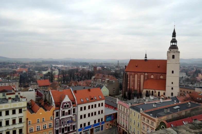 cityscape with a view of an old church