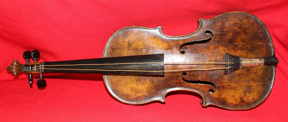 the back side of an old violin