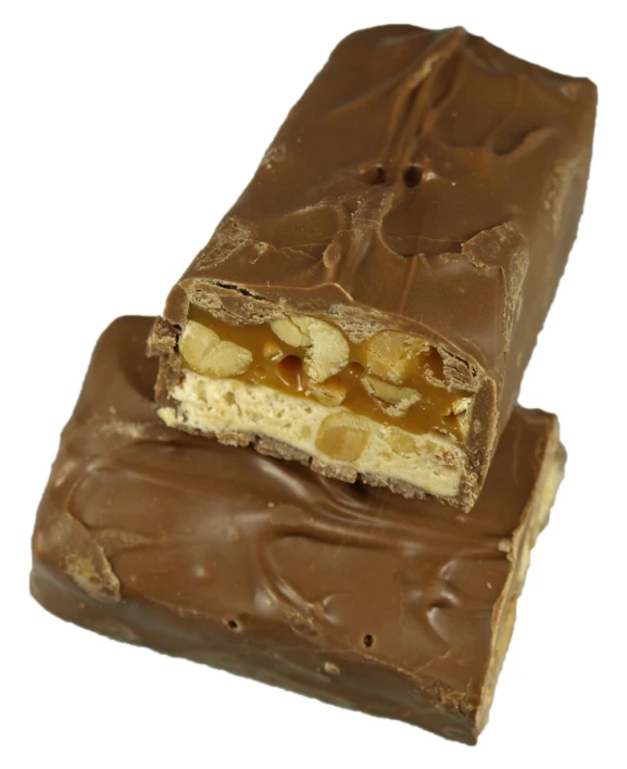 two bars with chocolate and banana pieces on top