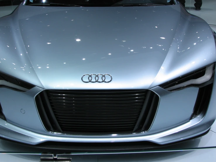 a close up s of the front of an audi concept car