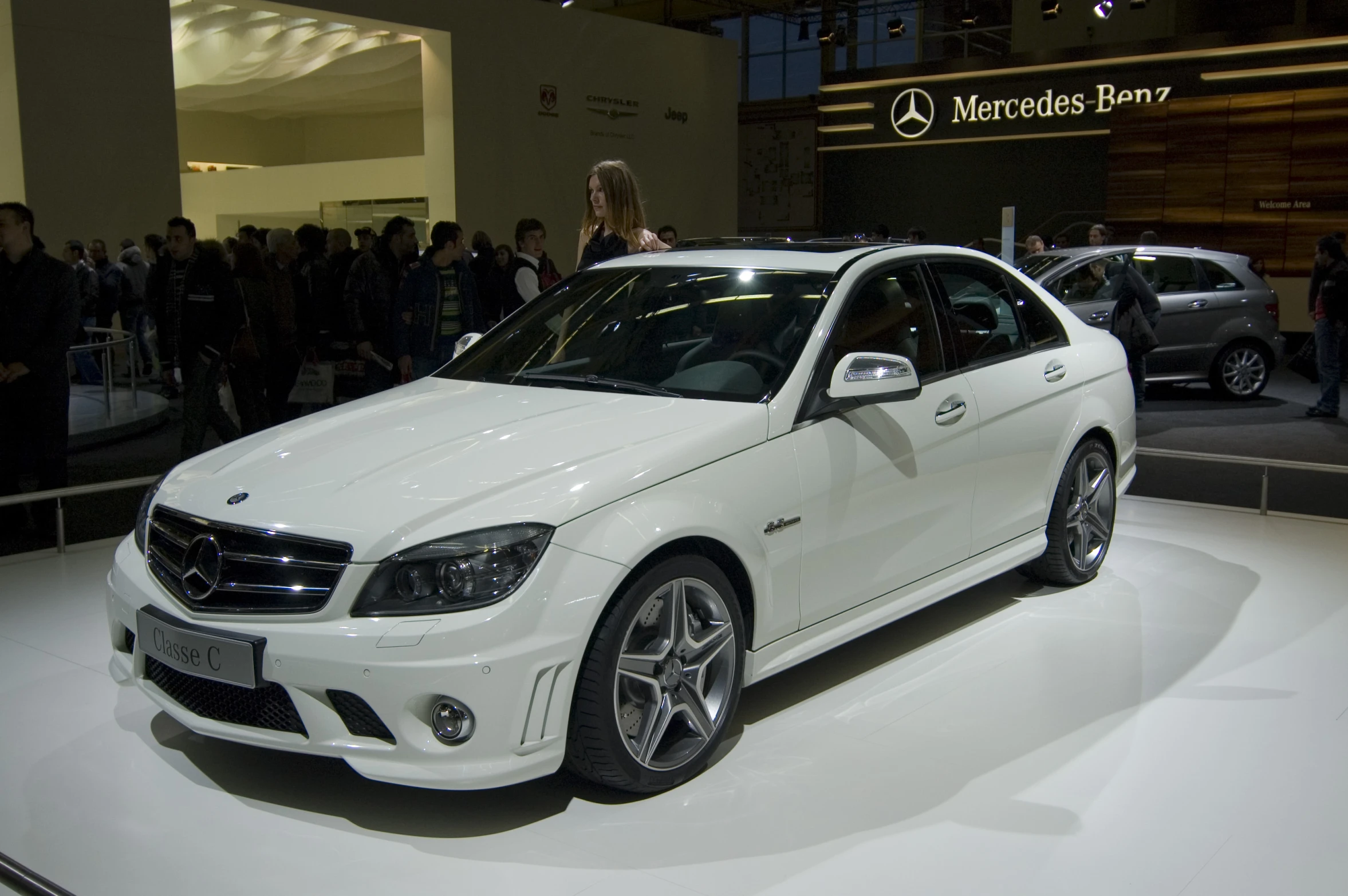 the mercedes benz slk amg at a show