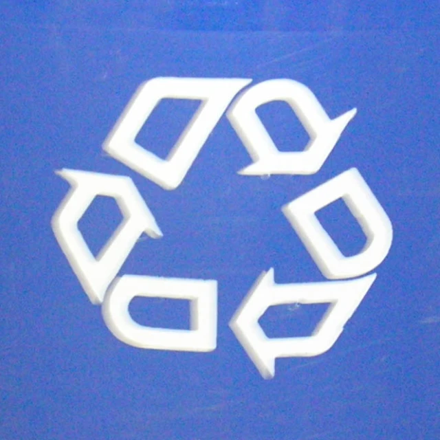 a close up of a plastic object with a white outline