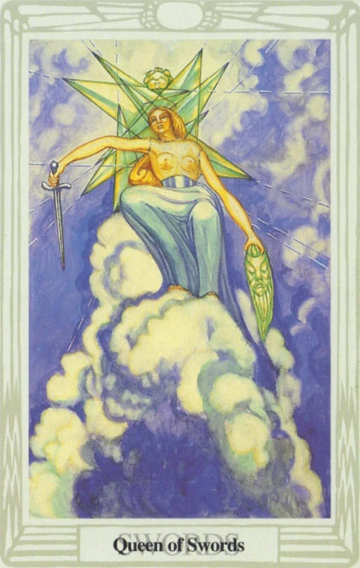 the card shows a woman with wings on her back