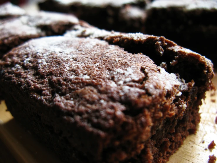 a closeup view of some dessert items