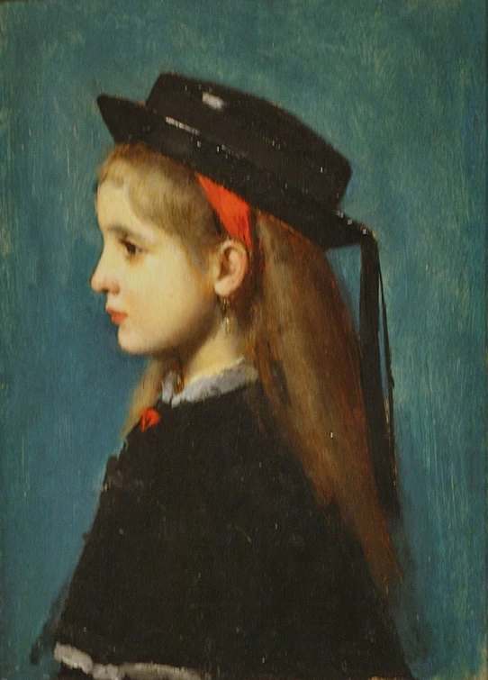 a picture of a little girl wearing her hat