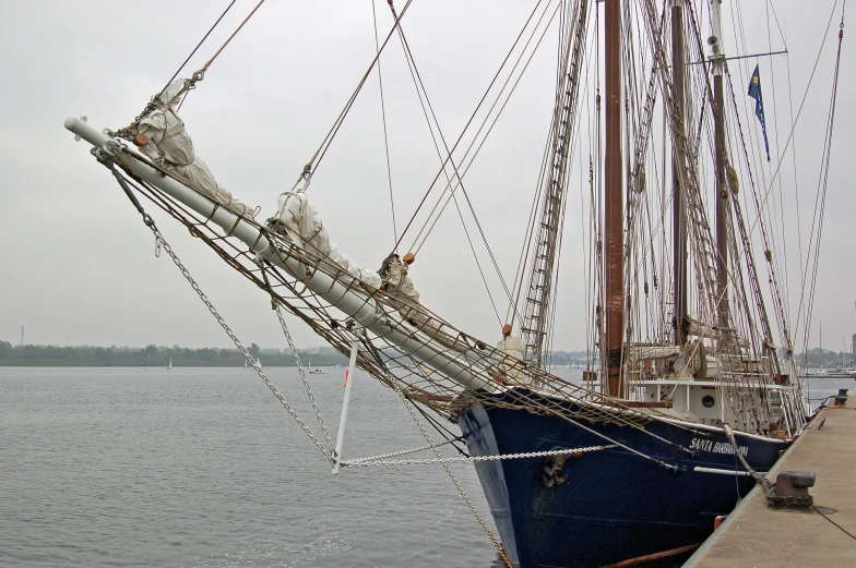 a large ship that is floating in some water