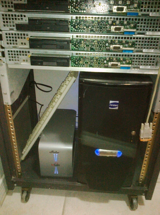 a big server in a computer tower