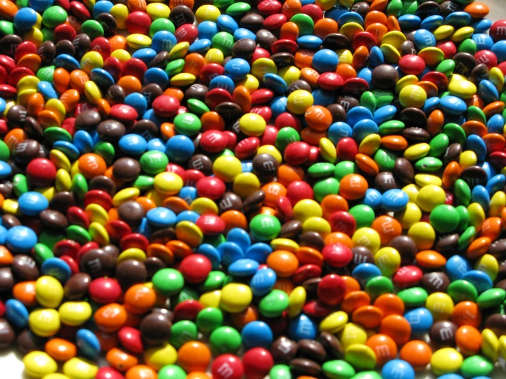 a close up s of colorful, round, and oval candy