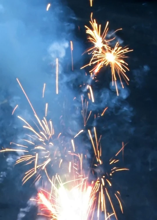 firework exploding off in the air during night
