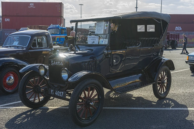 a couple of cars parked in the parking lot