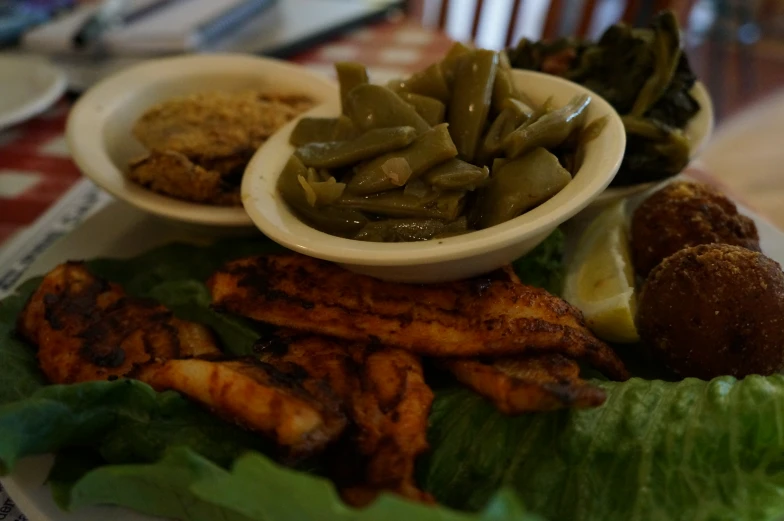 a plate that has different types of food on it