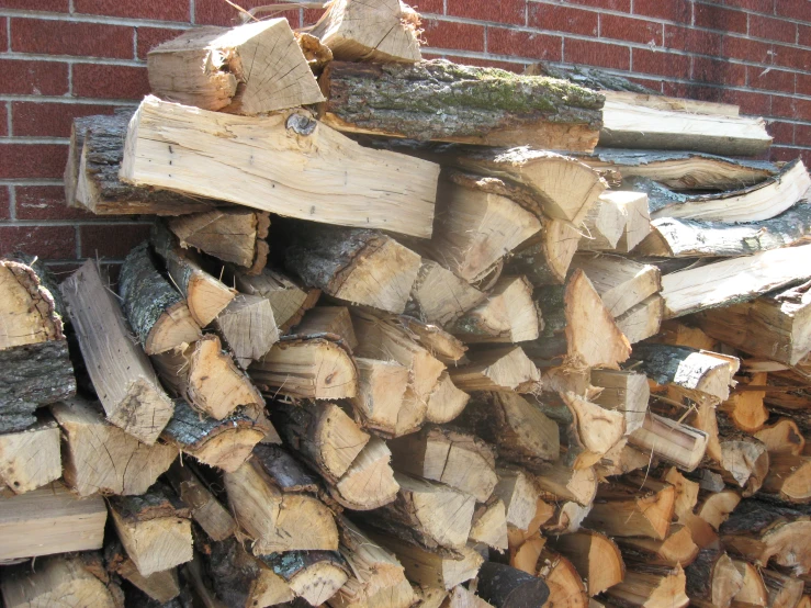 logs of different sizes piled on each other