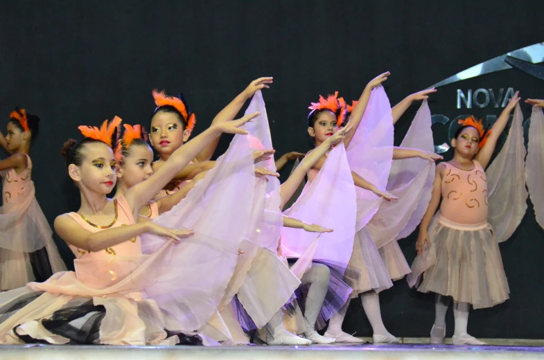 a group of s dressed in tutu skirts