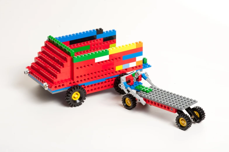 a toy car made out of lego blocks