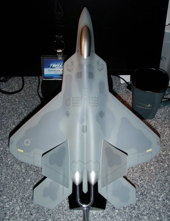 the fighter jet is made out of plastic