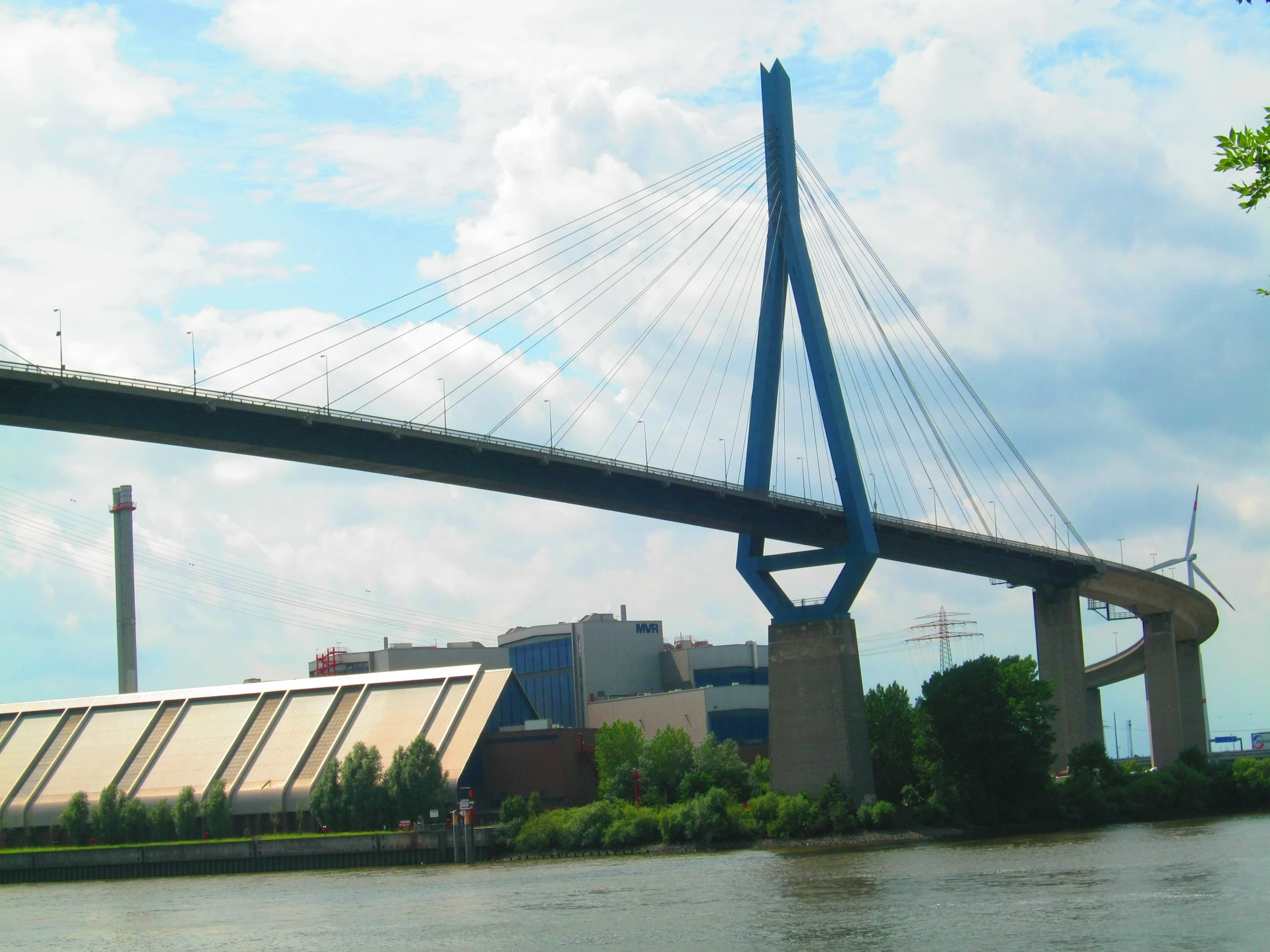 a bridge spanning the width of a body of water