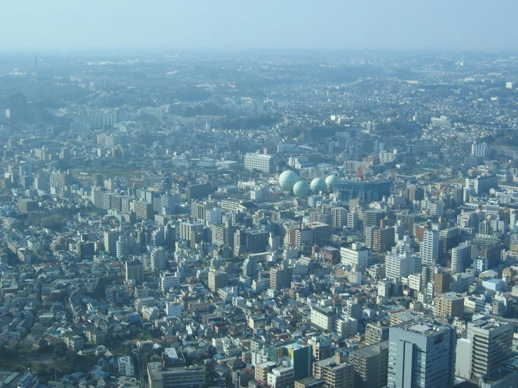 an aerial s of the city from the air