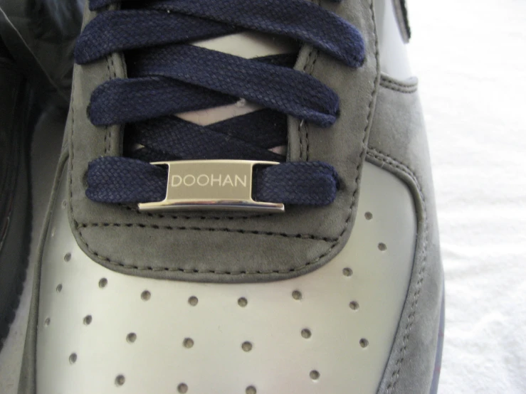 a close up view of the side laces on a shoelace