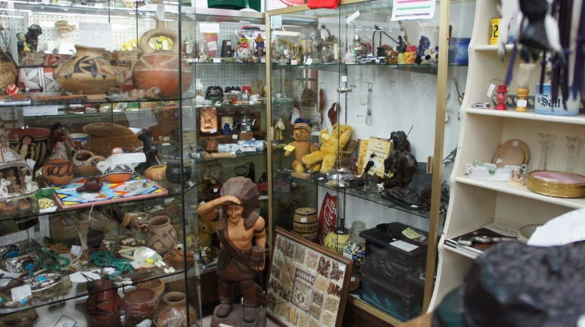 the store has a lot of souvenirs in it