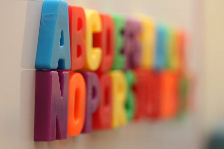 some letters on the wall that say abc and n