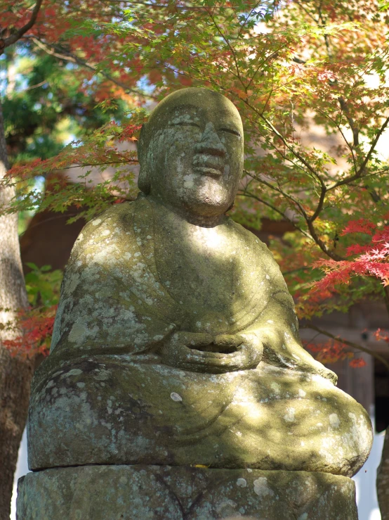 large buddha statue in front of an oriental building