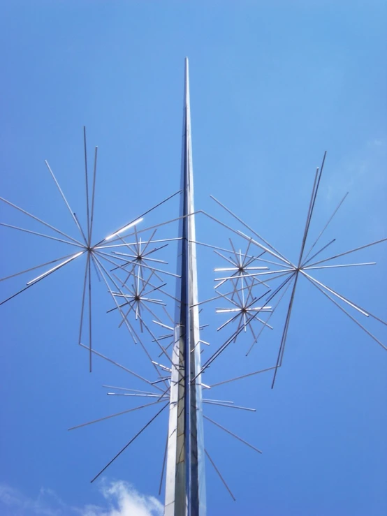 the top of a pole with a wind indicator on it