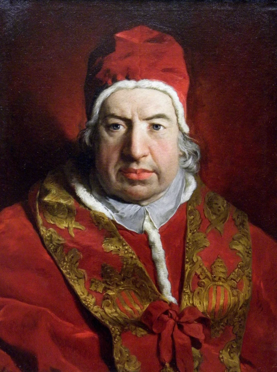 a painting of a man wearing a red robe