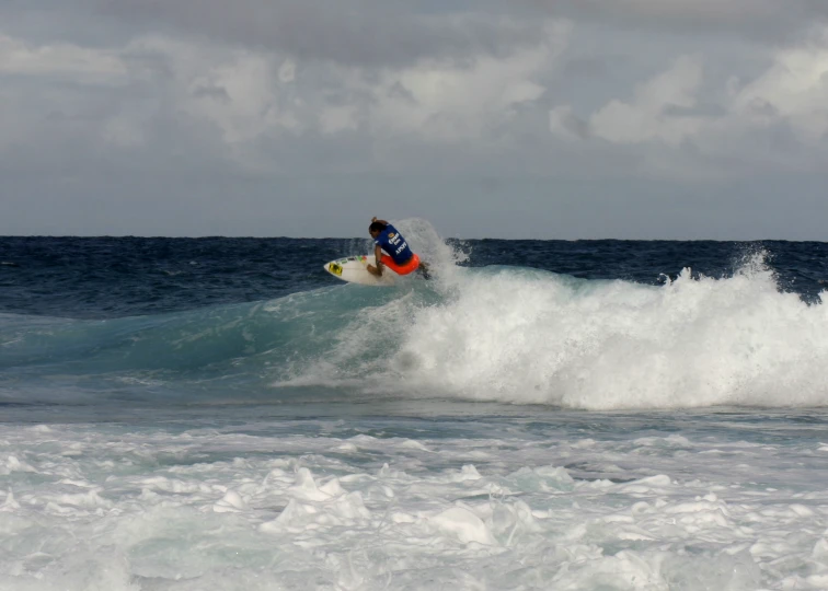 a man surfing the waves of an ocean