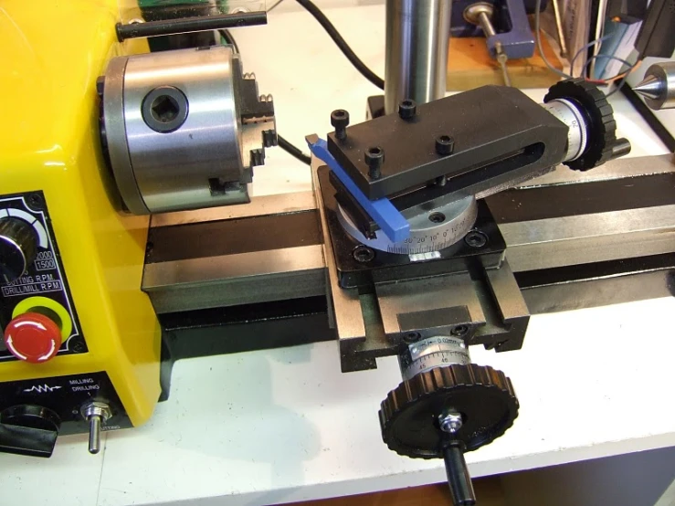 a machine is working on an object while being worked