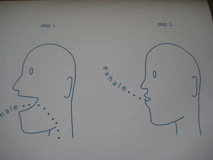 a drawing depicting a head with an adressing bubble in its mouth