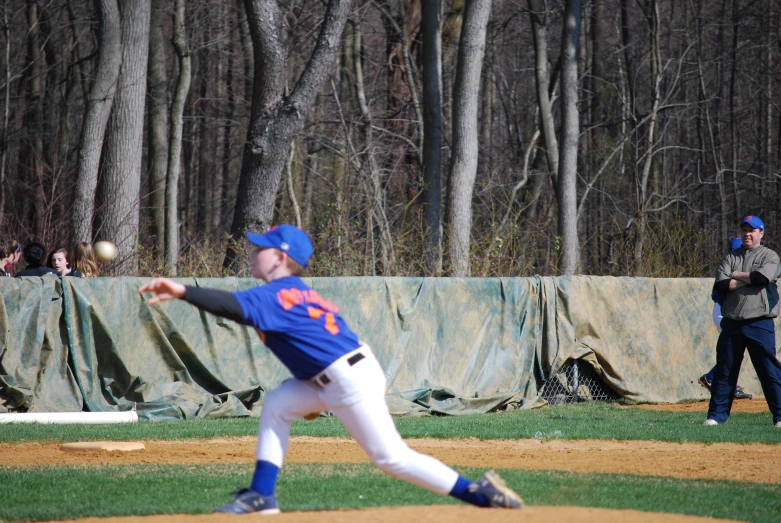 a man on a field throwing a baseball