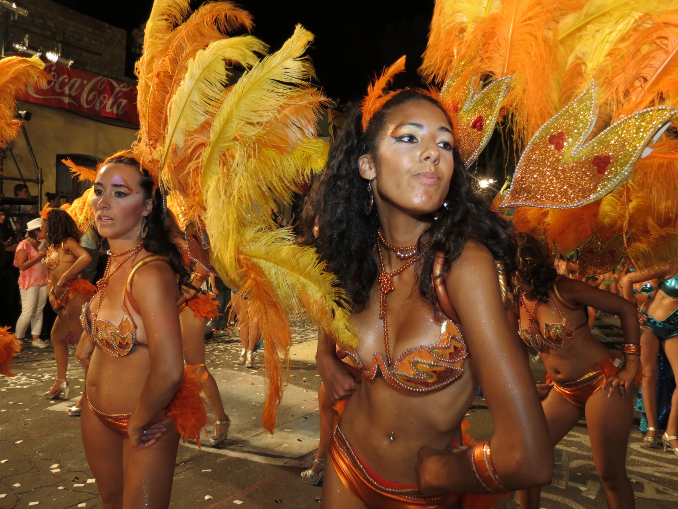 a person in a costume standing in a group