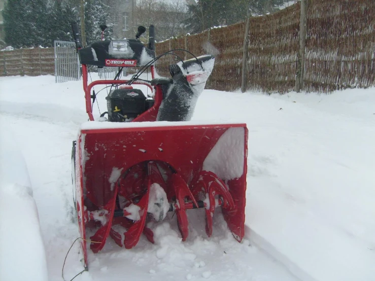 the snow plow is out in the snow