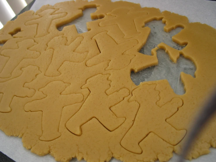 a cookie in the shape of a human being shaped