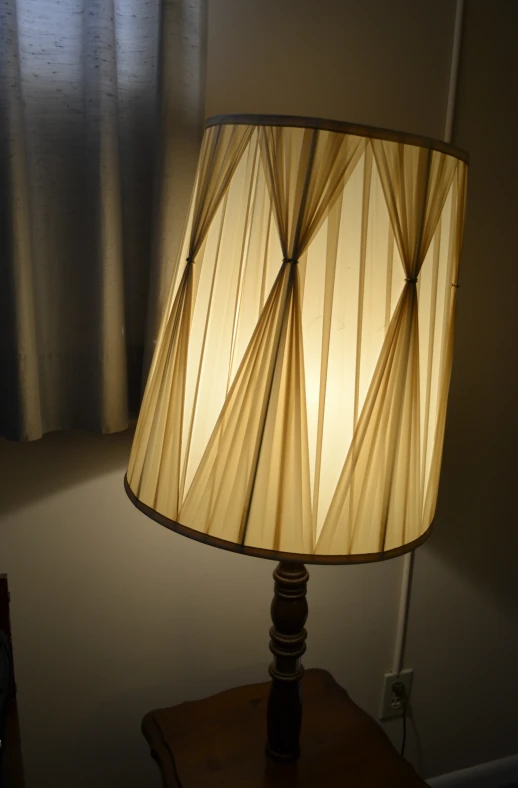 this lamp is next to the window in the room