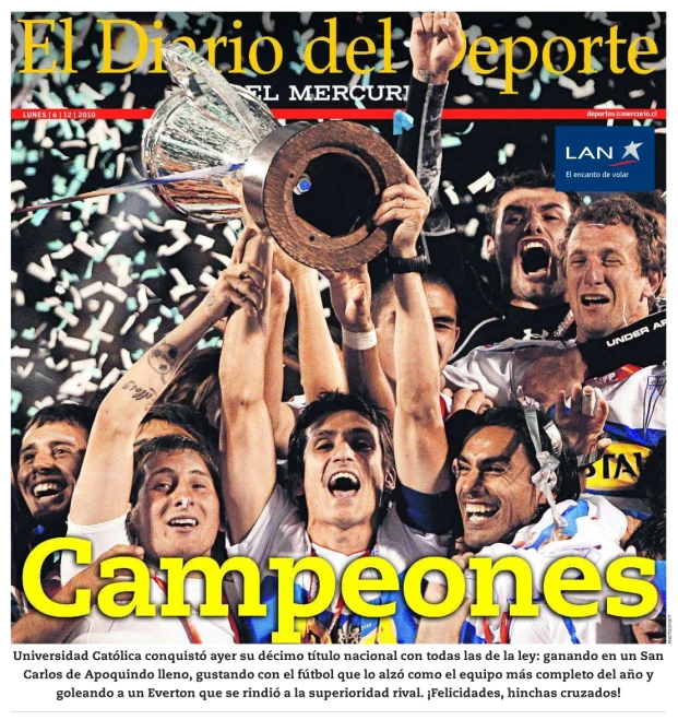 a soccer magazine featuring a team with a trophy