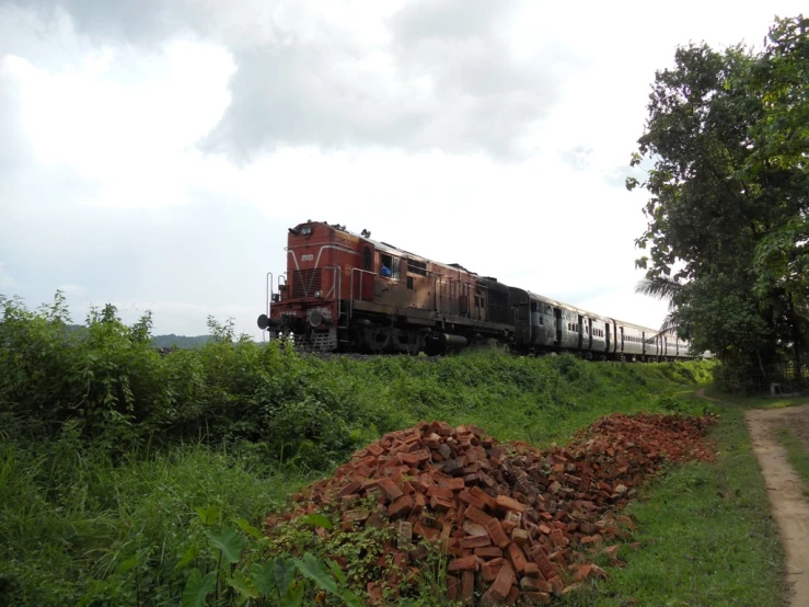 a train engine that is on the tracks