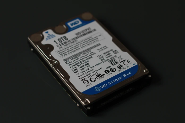 an image of a laptop hard drive that has a label on it