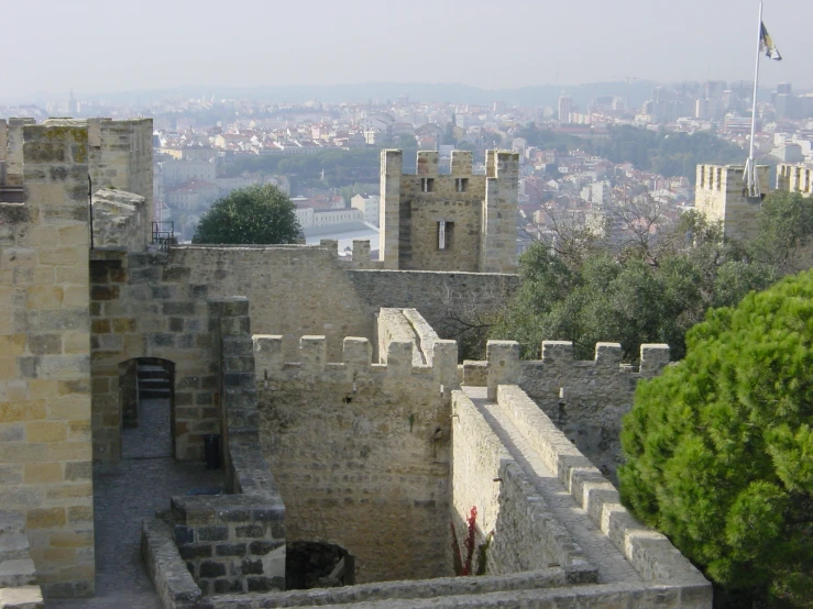 there is a castle in the middle of a town