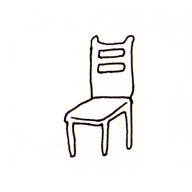 this is a chair drawn in pencil