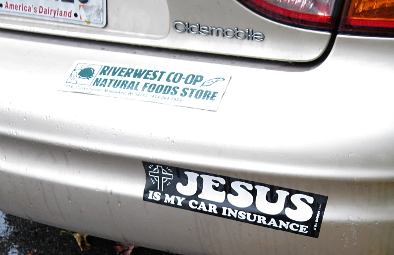 sticker depicting jesus is my car finance