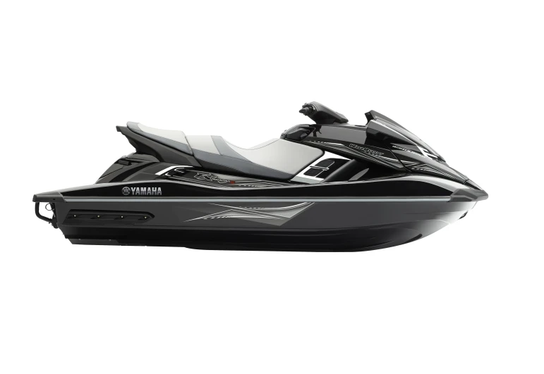 a jet ski that is on a stand up