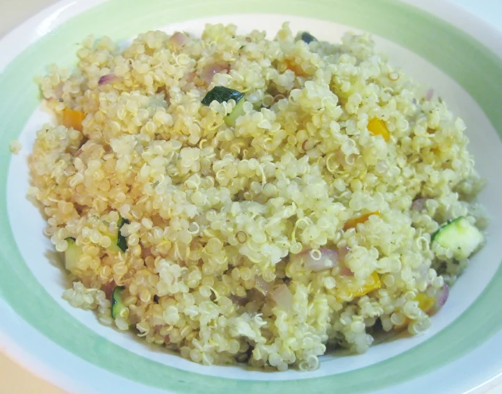 a bowl of food on a white plate