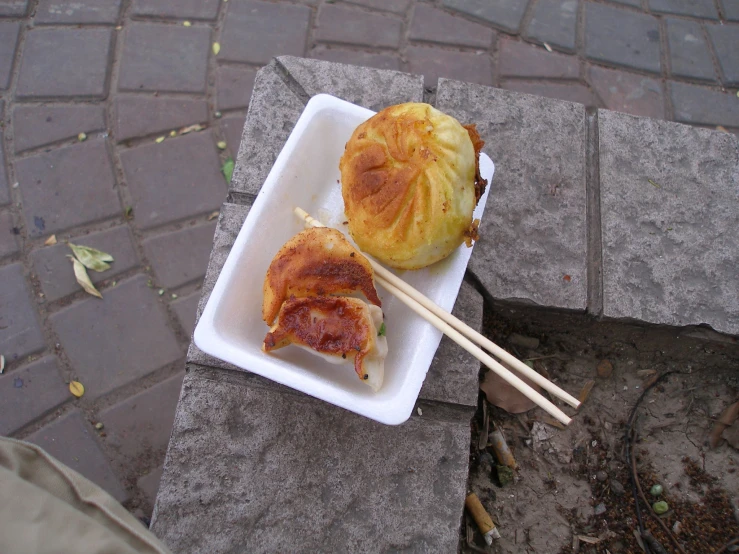 a tray of food on top of a table