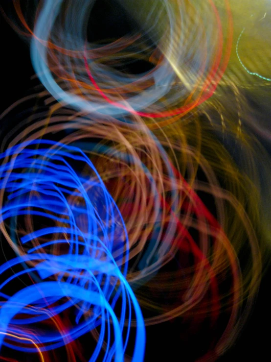 motion blur pograph of circular lights