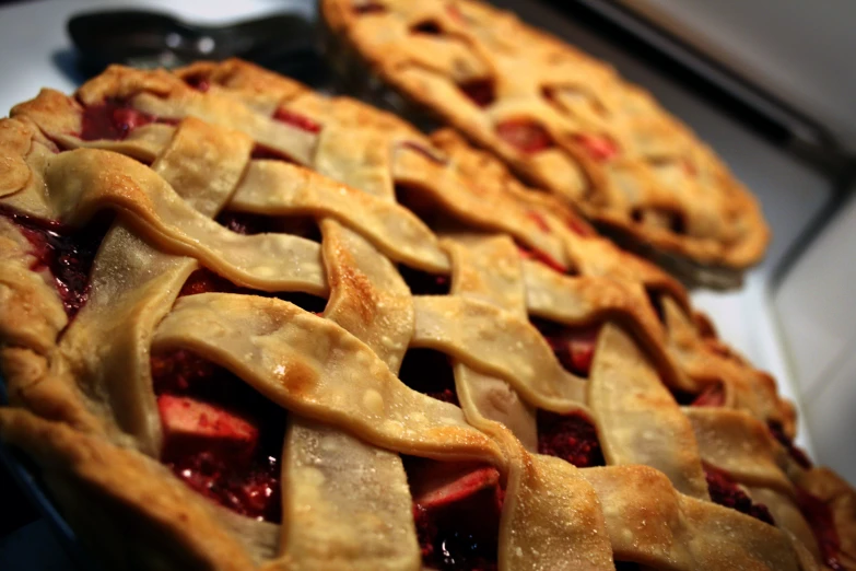 the lattice design on a pie shows what is coming out of it